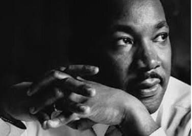 A black and white photo of martin luther king, jr.