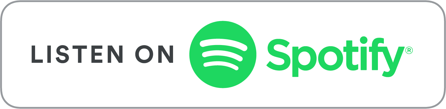 The spotify logo with the words listen on spotify.