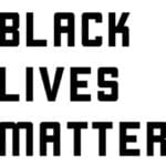 Black Lives Matter slogan in bold text.