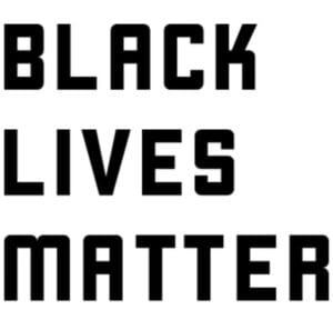 Black Lives Matter slogan in bold text.