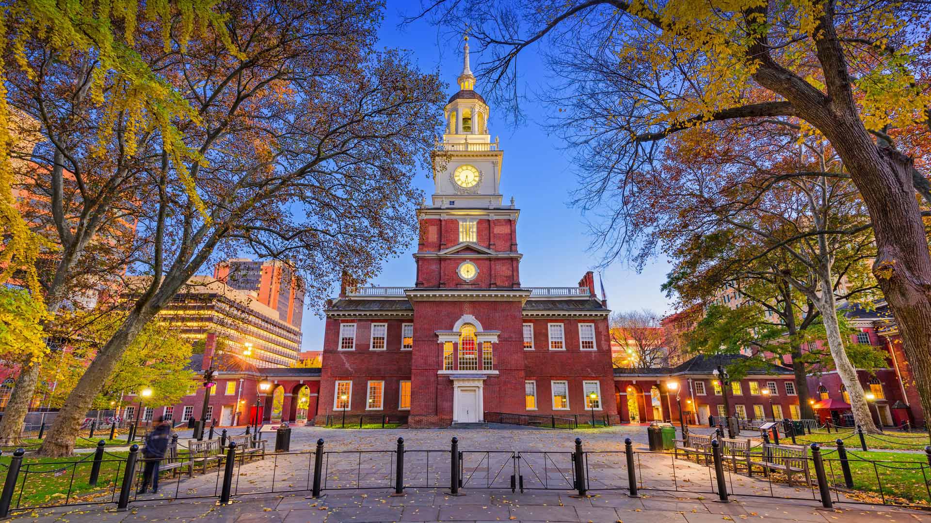 The Liberty Bell, a symbol of American independence, displayed prominently in Philadelphia, Pennsylvania.