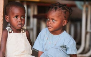 shot of Haitian children